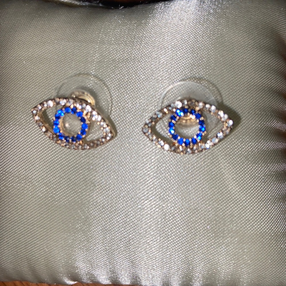 Evil eye custom made earrings - Picture 2 of 4
